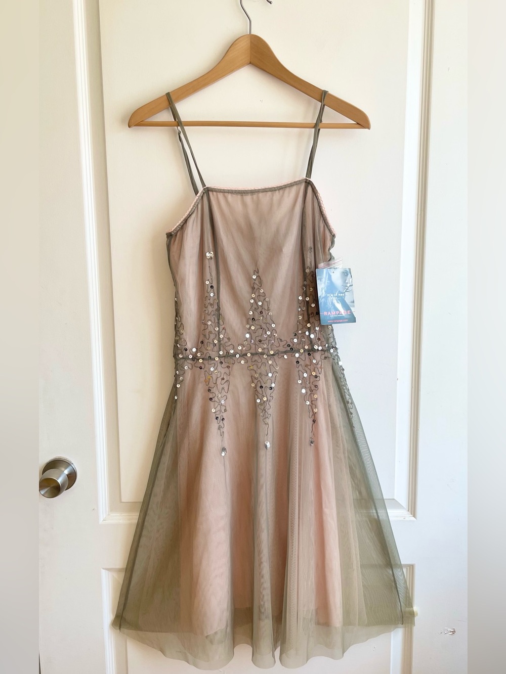 Vintage y2k Rampage Tulle Sequin Dress Aline 6 Fairy Balletcore Ballerina
